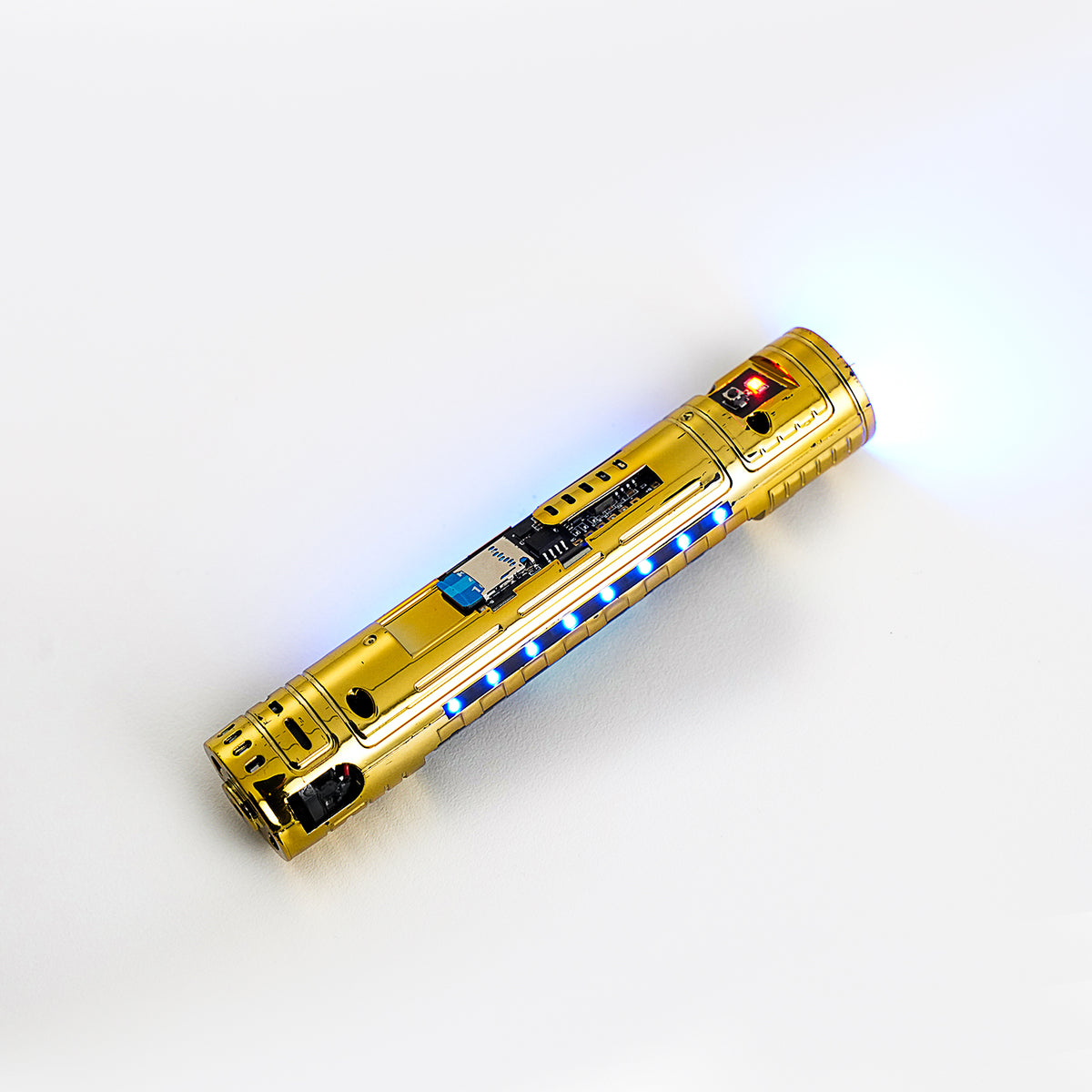 XenoPixel Custom Lightsaber Replacement Chassis Core with Kill Switch – Gold Pogo Pin Board