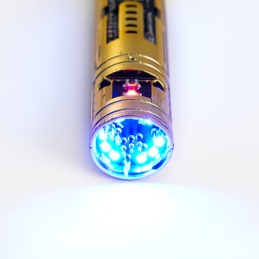 XenoPixel Custom Lightsaber Replacement Chassis Core with Kill Switch – Gold Pogo Pin Board