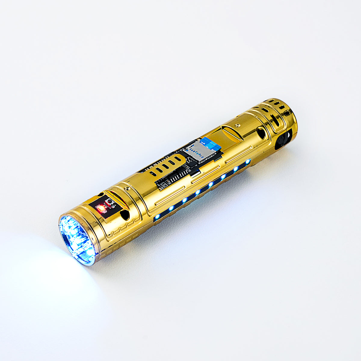 XenoPixel Custom Lightsaber Replacement Chassis Core with Kill Switch – Gold Pogo Pin Board