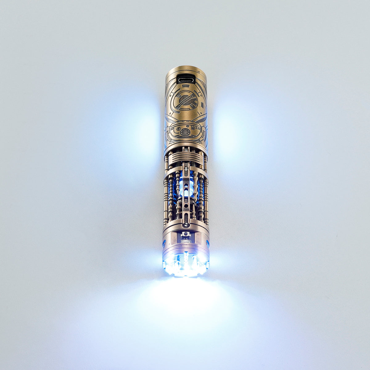 Master Tier Full Copper Spinning Crystal Chamber Lightsaber Core – Pogo Pin Board