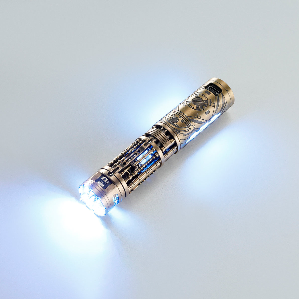 Master Tier Full Copper Spinning Crystal Chamber Lightsaber Core – Pogo Pin Board
