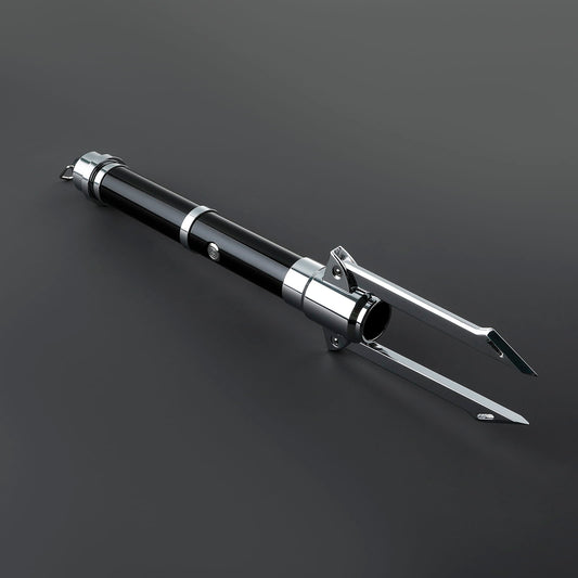 Folding Crossguard Lightsaber – Black & Silver Hilt