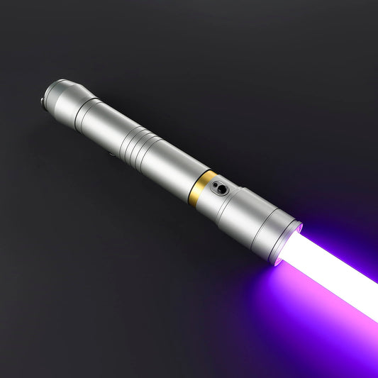 Vernestra Rwoh Inspired Lightsaber – Silver Hilt with Gold Accent