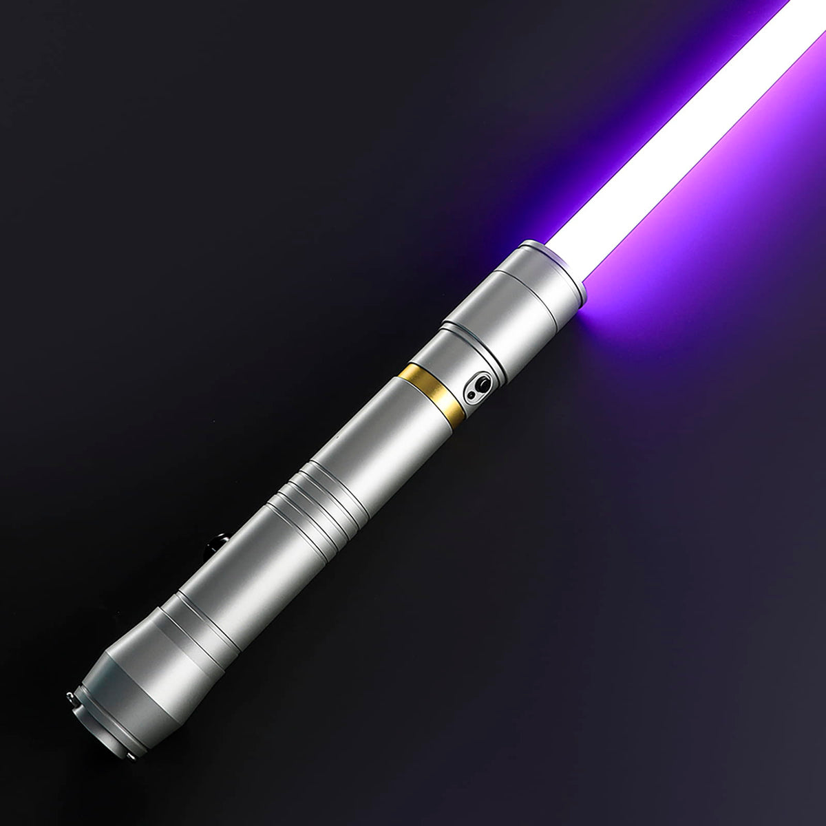 Vernestra Rwoh Inspired Lightsaber – Silver Hilt with Gold Accent
