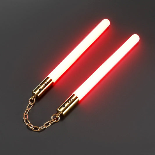 RGB Illuminated Saberchucks – Dual-LED Lightsaber Nunchaku