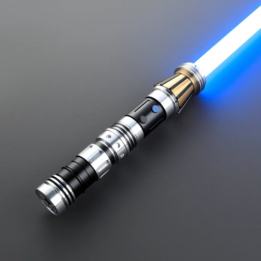The Fulcrum Sentinel – Brass Emitter & Silver Dual-Tone Custom Lightsaber