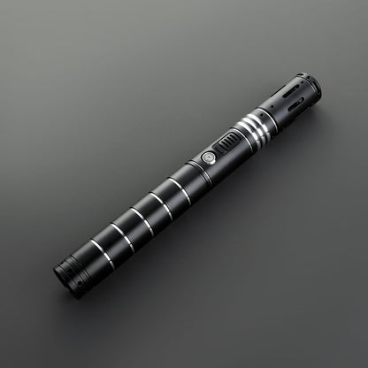 The Swapper Lightsaber – Black & Silver Ribbed Hilt