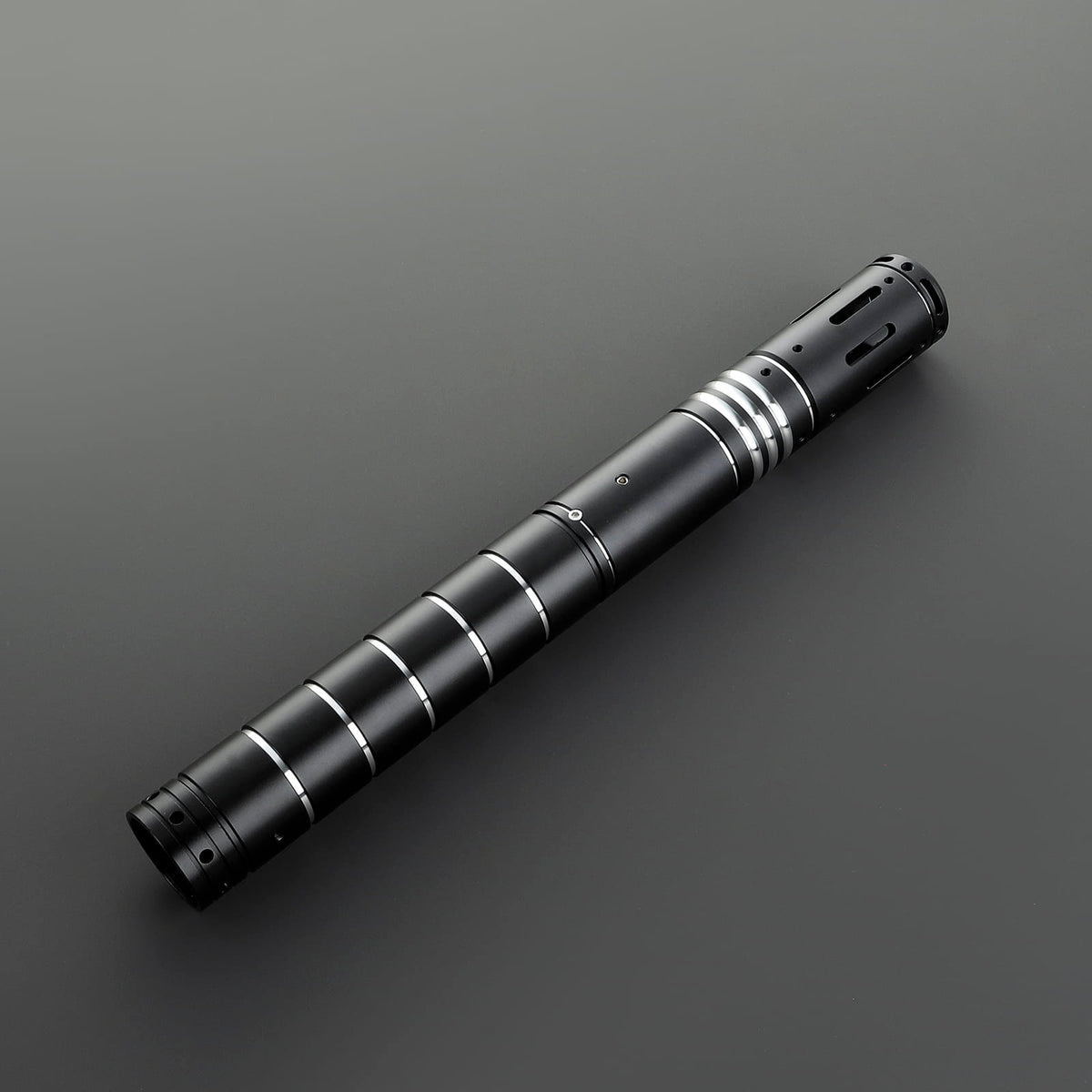 The Swapper Lightsaber – Black & Silver Ribbed Hilt