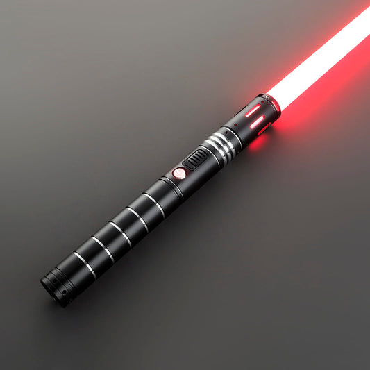 The Swapper Lightsaber – Black & Silver Ribbed Hilt