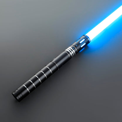 The Swapper Lightsaber – Black & Silver Ribbed Hilt