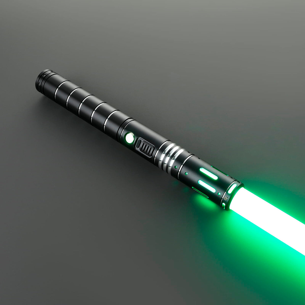 The Swapper Lightsaber – Black & Silver Ribbed Hilt
