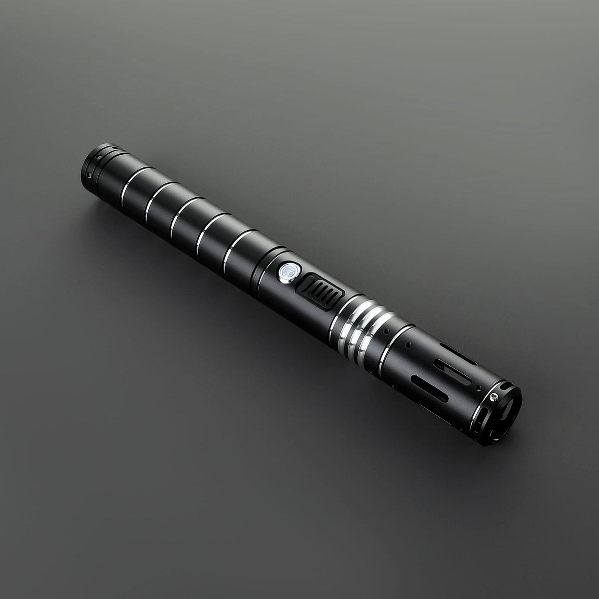 The Swapper Lightsaber – Black & Silver Ribbed Hilt