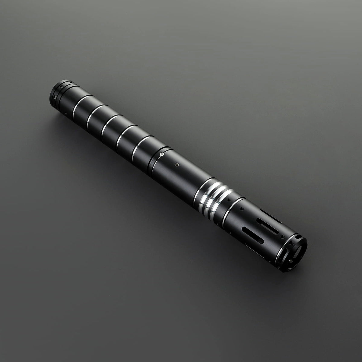 The Swapper Lightsaber – Black & Silver Ribbed Hilt