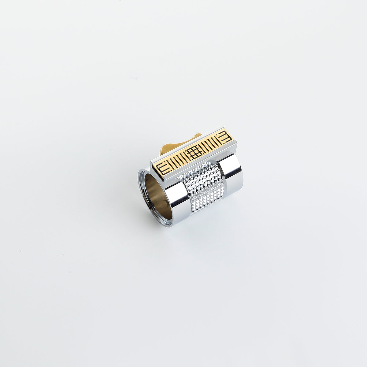 Custom Lightsaber Hilt Control Box Clamp Sleeve with Gold Card & Brass Lever