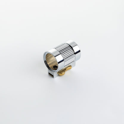 Custom Lightsaber Hilt Control Box Clamp Sleeve with Gold Card & Brass Lever