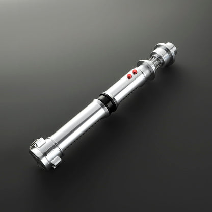 Kyle Katarn Inspired Lightsaber – Black Ribbed Grip & Silver Hilt