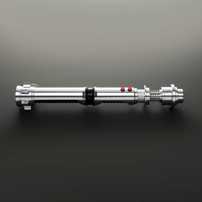 Kyle Katarn Inspired Lightsaber – Black Ribbed Grip & Silver Hilt