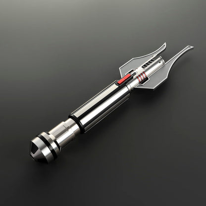 Darth Jadus Inspired Lightsaber – Silver Hilt with Red Accents