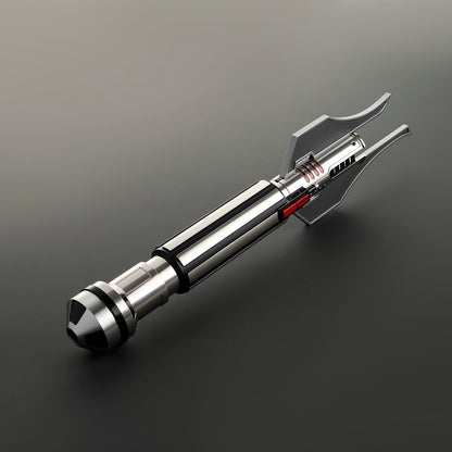 Darth Jadus Inspired Lightsaber – Silver Hilt with Red Accents