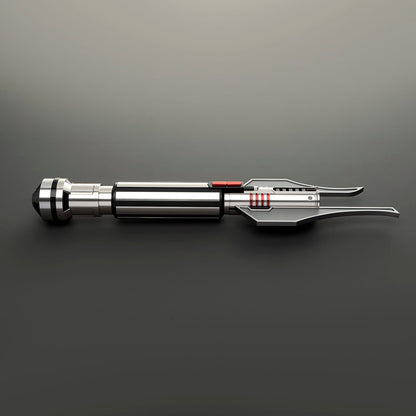Darth Jadus Inspired Lightsaber – Silver Hilt with Red Accents