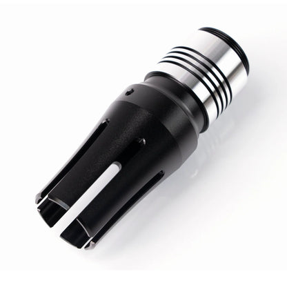 The Slotted Crown Emitter with Ribbed Neck Custom Red Lightsaber