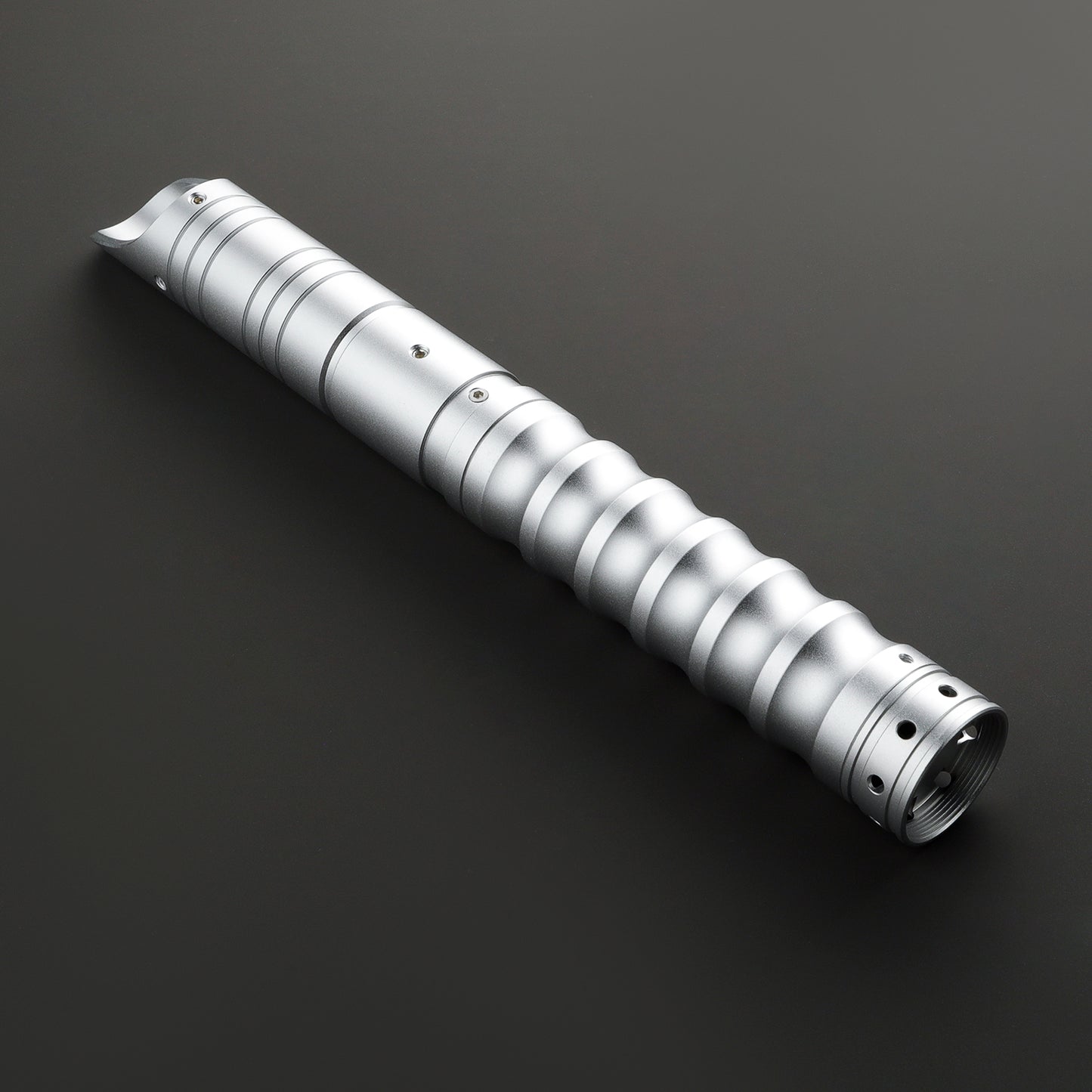 The Silver Waved Sith Custom Red Lightsaber