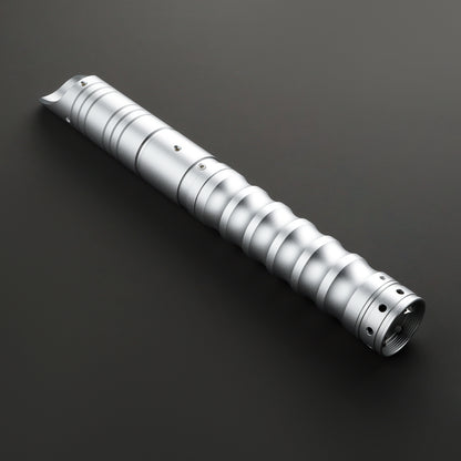 The Silver Waved Sith Custom Red Lightsaber