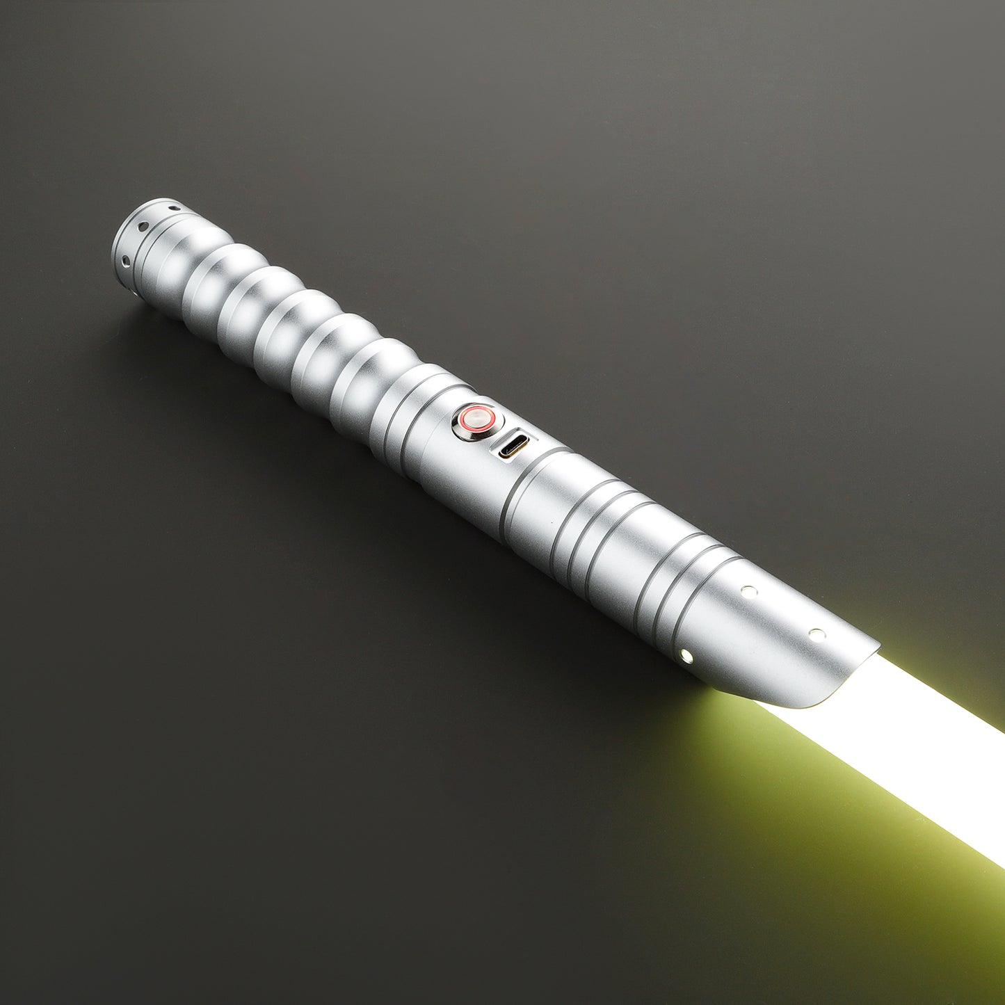 The Silver Waved Sith Custom Red Lightsaber