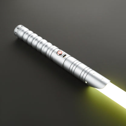 The Silver Waved Sith Custom Red Lightsaber