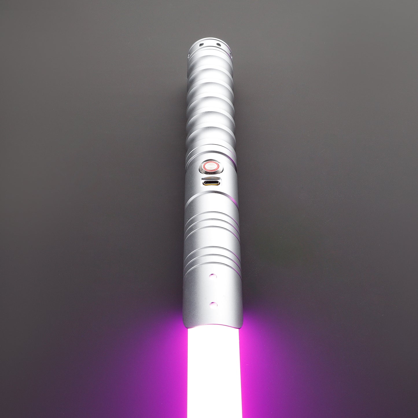 The Silver Waved Sith Custom Red Lightsaber