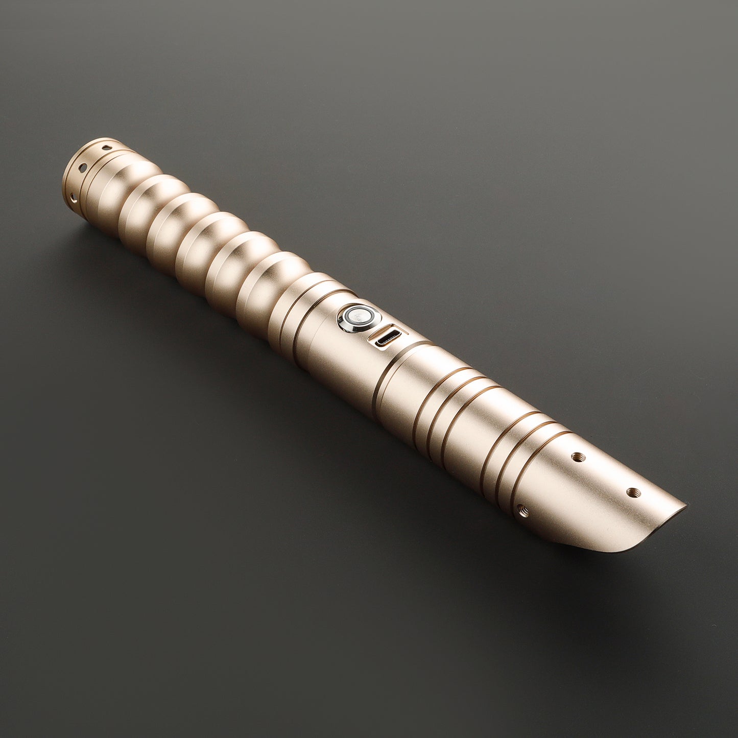 The Silver Waved Sith Custom Red Lightsaber