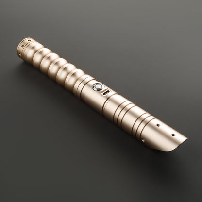 The Silver Waved Sith Custom Red Lightsaber