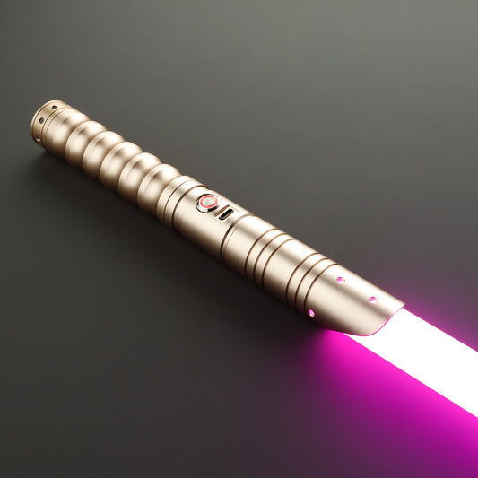 The Silver Waved Sith Custom Red Lightsaber