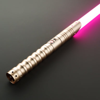 The Silver Waved Sith Custom Red Lightsaber
