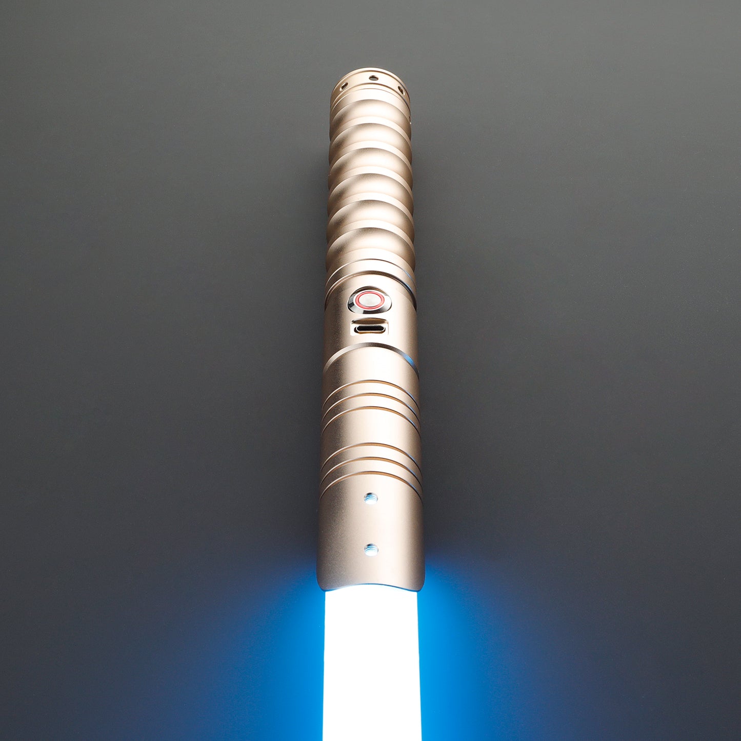The Silver Waved Sith Custom Red Lightsaber