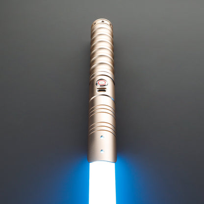 The Silver Waved Sith Custom Red Lightsaber