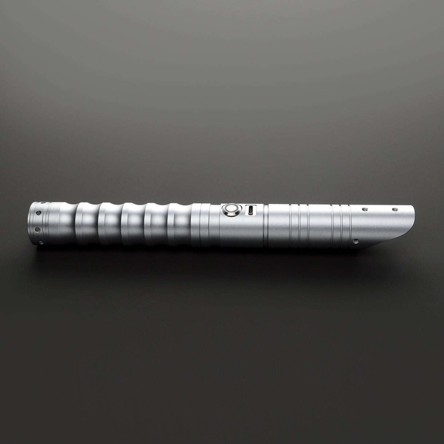 The Silver Waved Sith Custom Red Lightsaber
