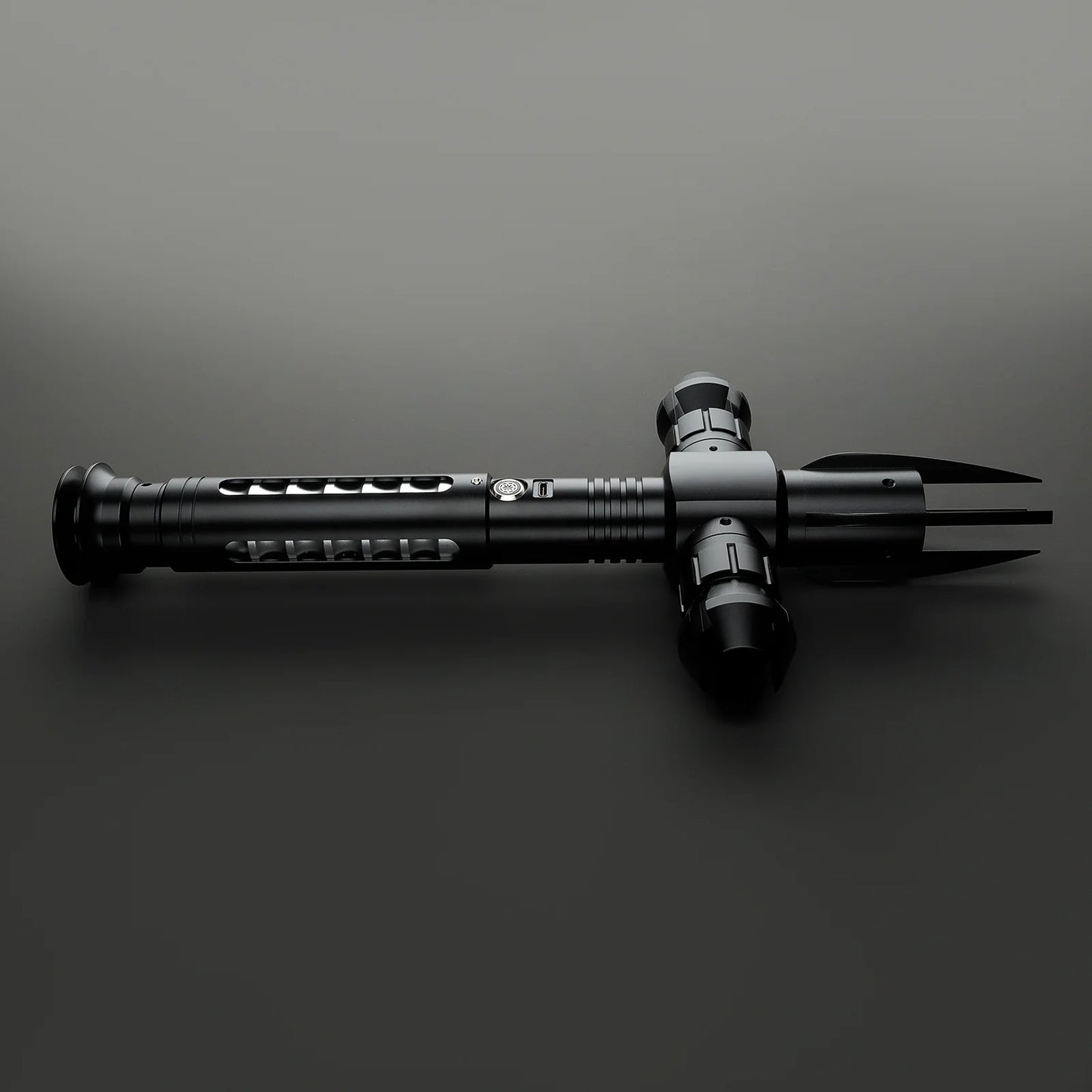 BM Lightsaber Cross Guard Light Saber Black Empty Hilt