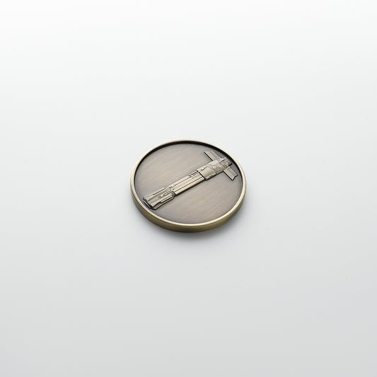 Antique Brass Obi-Wan Kenobi Lightsaber Pommel Coin Insert – 4.5 cm Medallion