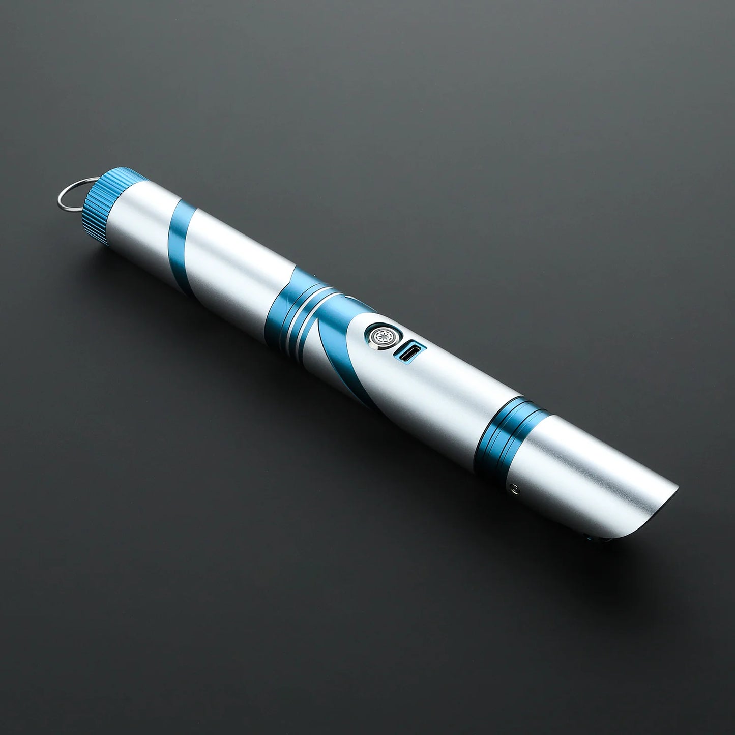 The Azure Curved Slant-Emitter Custom Red Lightsaber