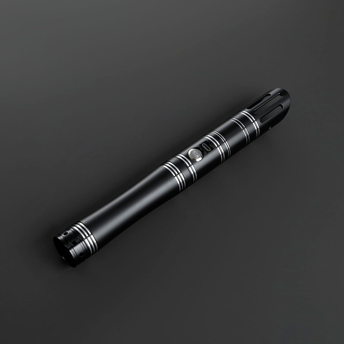 Brushed Silver Lightsaber Hilt – Slotted Emitter Design
