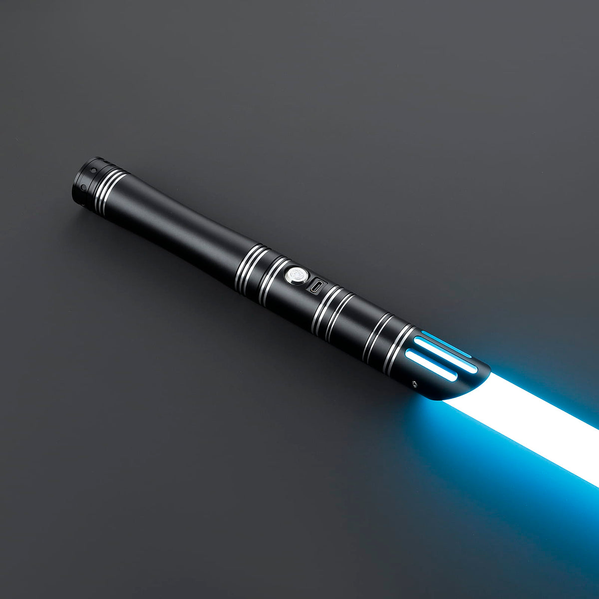 Brushed Silver Lightsaber Hilt – Slotted Emitter Design