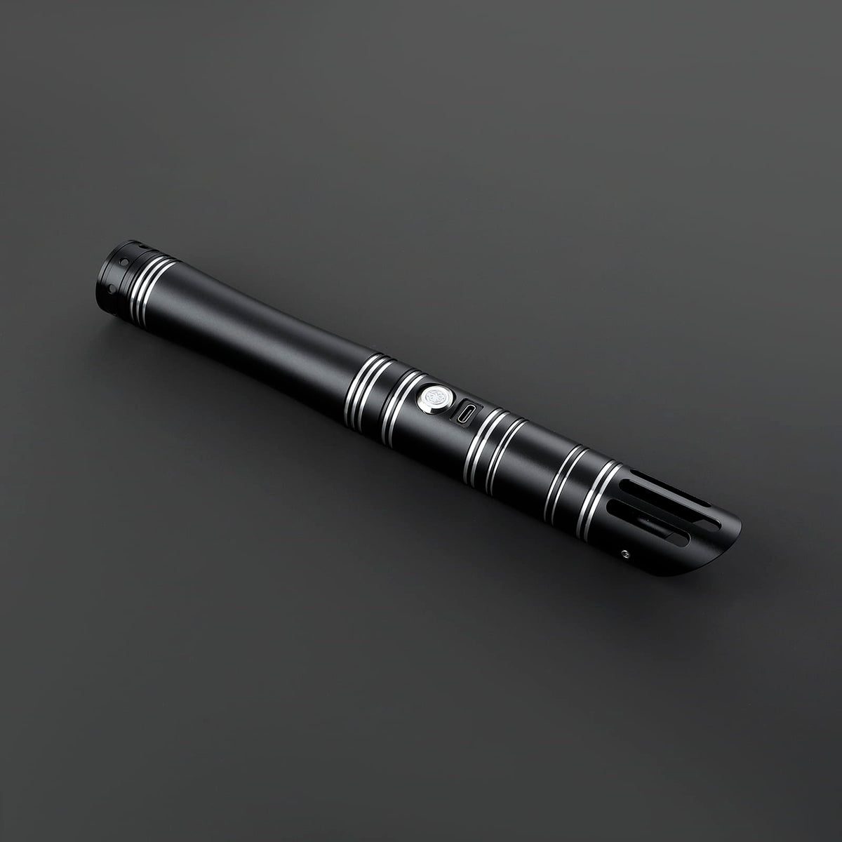 Brushed Silver Lightsaber Hilt – Slotted Emitter Design