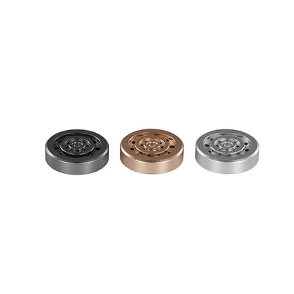 The Concentric Ring Acoustic Vent Disc Pommel Cap Custom Red Lightsaber