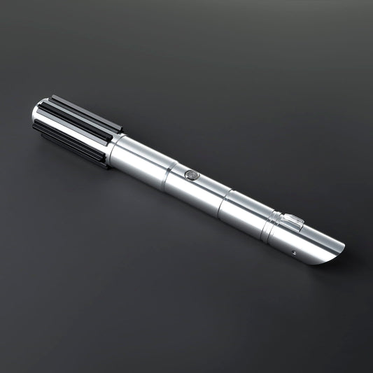 Cade Skywalker Inspired Lightsaber – Silver Hilt with Black Accents