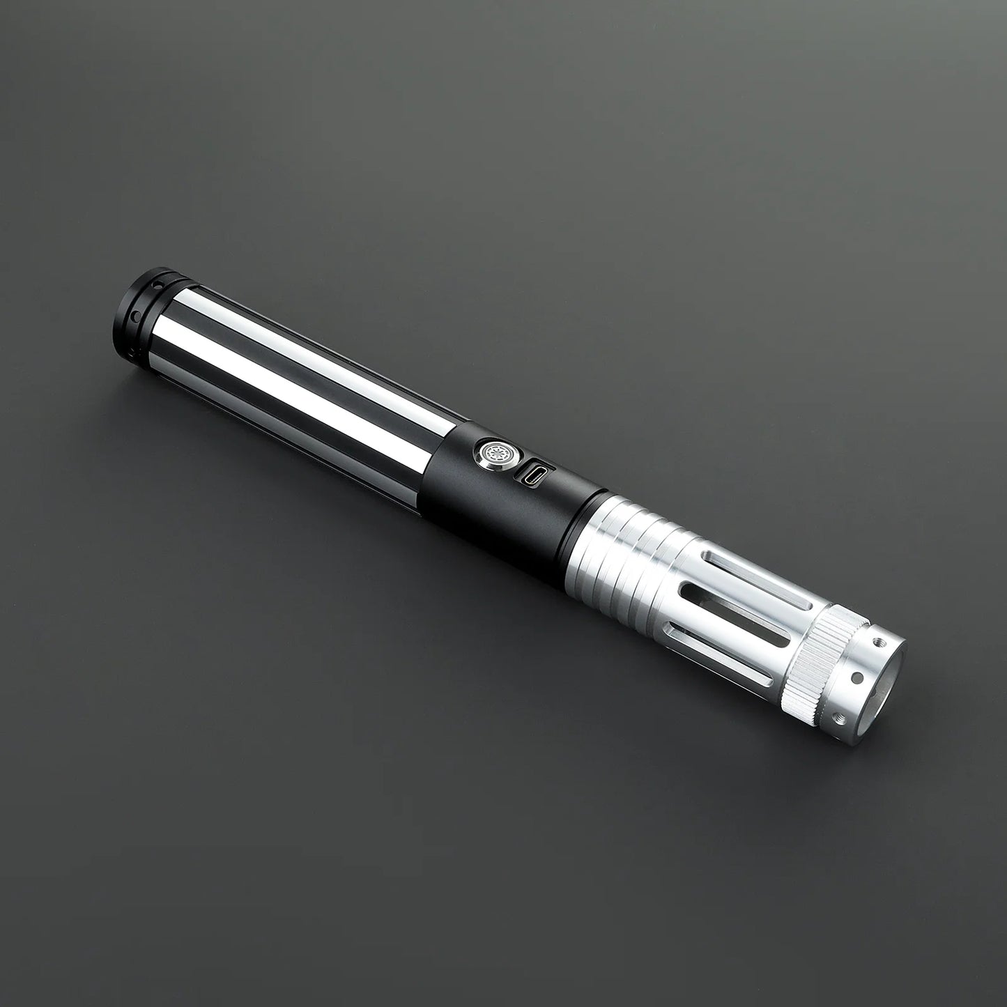 The Vented Chrome Sovereign Custom Red Lightsaber