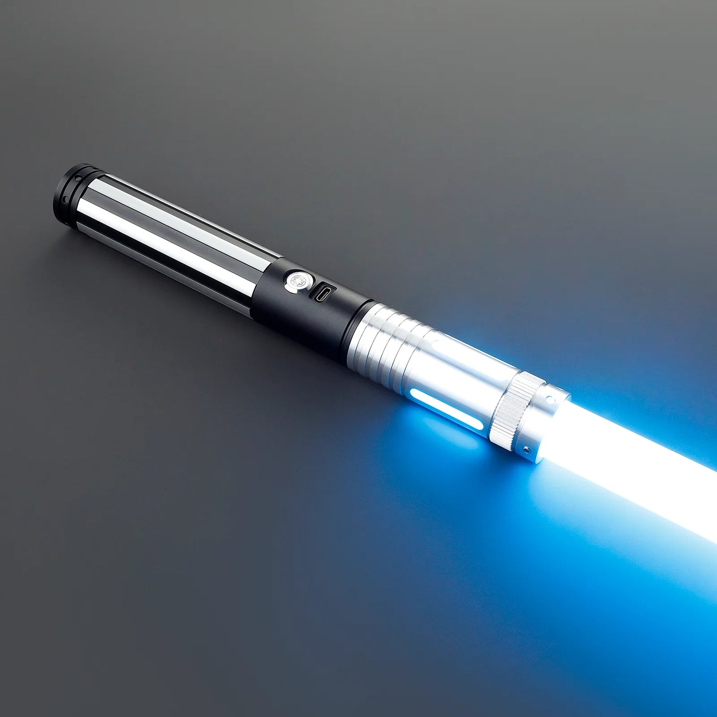 The Vented Chrome Sovereign Custom Red Lightsaber