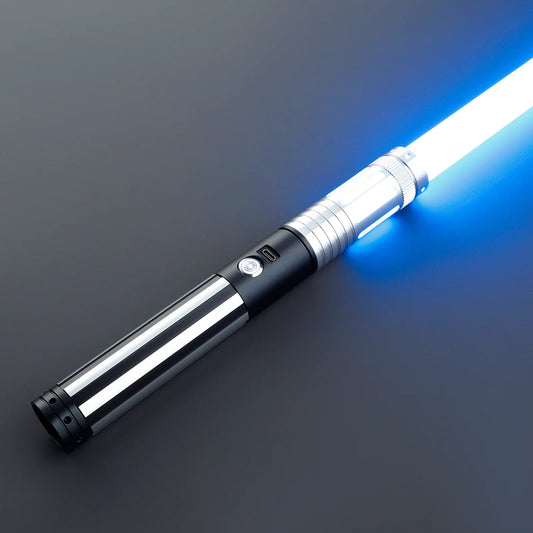 The Vented Chrome Sovereign Custom Red Lightsaber