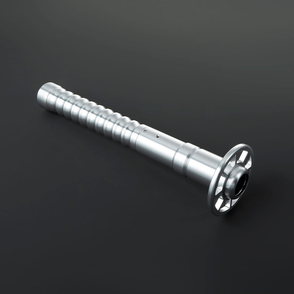 Kendo Lightsaber – Silver Katana-Style Hilt with Circular Guard
