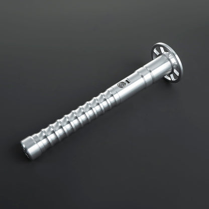 Kendo Lightsaber – Silver Katana-Style Hilt with Circular Guard